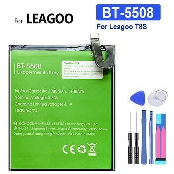 Vysoce Kvalitní Baterie 3080mAh Pro LEAGOO T8S T8 S BT-5508 BT5508 BT 5508