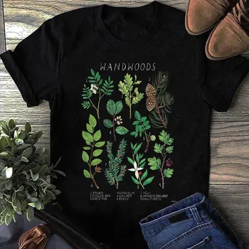 Vzor Módní T-Shirt Rostlin Květinové Tisk T-Shirt Krátký Rukáv 90. let Dámské Oblečení Tisk Kolem Krku Ležérní Tričko.