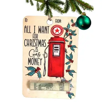 Vánoční Jedinečný Peníze Držitel Vtipné Vánoční Peníze, Karty, Dřevěné Vánoční Peněz Držák Požehnání Může Být Napsán Na Zadní