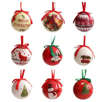 Vánoční Koule Přívěsek, Nejlepší Vánoční Strom Koule Ornamenty, Vícebarevný Kulatý Festival Přívěsky Pro Domácí Závěsné Dekorativní Doplňky