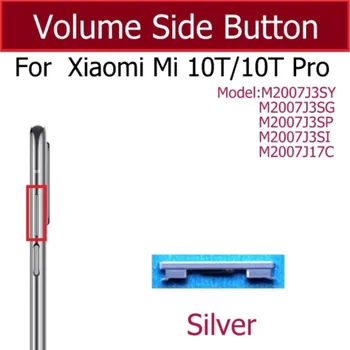Výkon Objem Bočních Tlačítek Pro Xiaomi Mi 10T 10T Pro ON OFF Power Ovládání Hlasitosti Boční Přepínač Klíče Náhradní Díly Náhradní Opravy