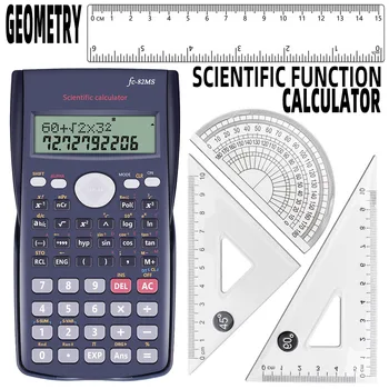 Vědecký Kalkulátor pro Střední Školy,s Pravítkem Úhloměr,Úroveň, Vědecká Kalkulačka GCSE Matematika Věda