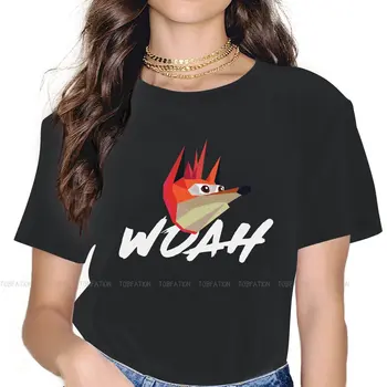 Woah Wolf Dámské Tričko Crash Bandicoot Hry Dívky Tees Kawaii Bavlny Topy Grafické Tričko 4XL Módní Nadrozměrné
