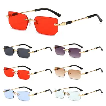 Y2K Vrtaných Obdélník sluneční Brýle Módní UV400 Odstíny Brýle pro Ženy & Muži