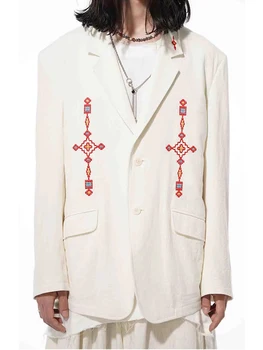 y3 Prádlo Vyšívané Čínské uzlování příležitostné blazers Yohji Yamamoto homme pánské sako pánský oblek Owens luxusní značkové muži oblek