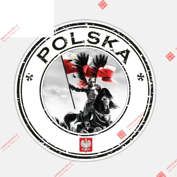 YJZT 11,2 CM*11.2 CM Příslušenství Kulaté Polsko Polský Husarz Obtisk Auto Auto Obtisk Dekorace Notebook