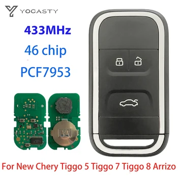 YOCASTY Dálkové Ovládání Klíče 433Mhz 46 Čip 3 Tlačítko Pro Nové Chery Tiggo 5 Tiggo Tiggo 7 8 Arrizo 5 6 7 Bezklíčové Smart Klíč