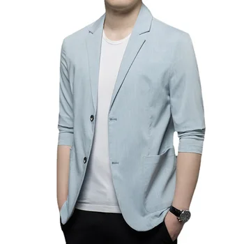 Z457-2023 Oblek pánské oblečení podzim senzor obleky pánské Korean verze slim Single Západní business casual Western služby muži