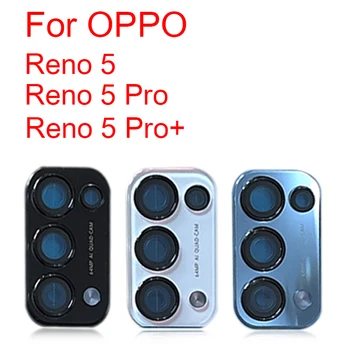 Zadní Kamera Skleněný Objektiv S Krycí Rámeček Pro Oppo Reno 5 Pro 5Pro + Plus 5G Hlavní Zadní Kamera Objektiv s Lepidlem Náhradní Díly