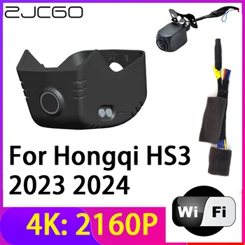 ZJCGO 4K 2160P Dash Cam Auto DVR Kamery 2 Objektiv, Rekordér, Wifi, Noční Vidění pro Hongqi HS3 2023 2024