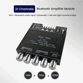 ZK-TB21 Bluetooth Power Zesilovač Board 2.1 Kanálový Stereo 2X50W+100W TPA3116D2 Digitální Audio Zesilovač Modul
