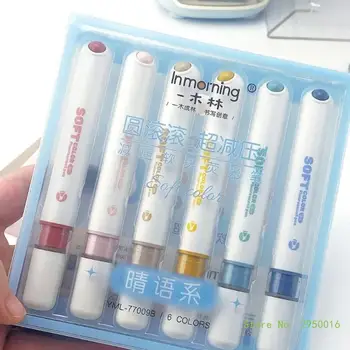 Zvýrazňovač Pastelové Barvy Tip Marker Pen Různé Barvy Rychleschnoucí Zvýrazňovače Fixy Barevné Zvýrazňovače