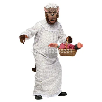 Zábavný Hororový Kostým Cosplay Vlk Babička Kostým Halloween