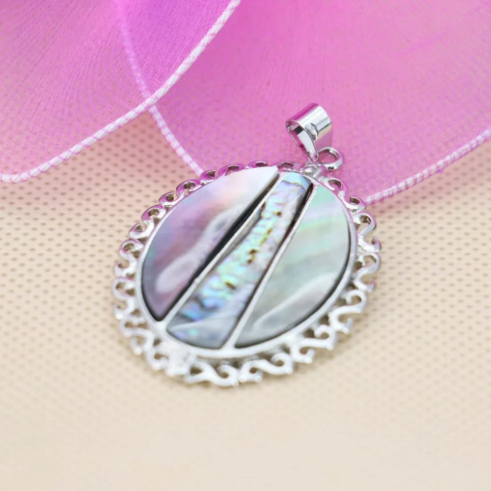 30*37mm Hot prodej převládající Přírodní Abalone mušle mořské mušle dekorativní přívěsky krátký náhrdelník DIY výrobu šperků design