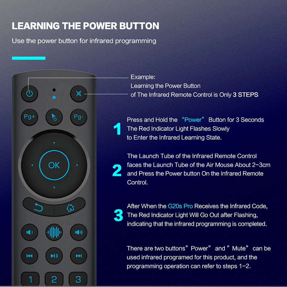 G20S /G20S PRO/G20S PRO BTS 2.4 G Podsvícená Bezdrátová Air Mouse IR Učení, Gyroskop, Inteligentní Hlasové Dálkové Ovládání pro Android TV BOX