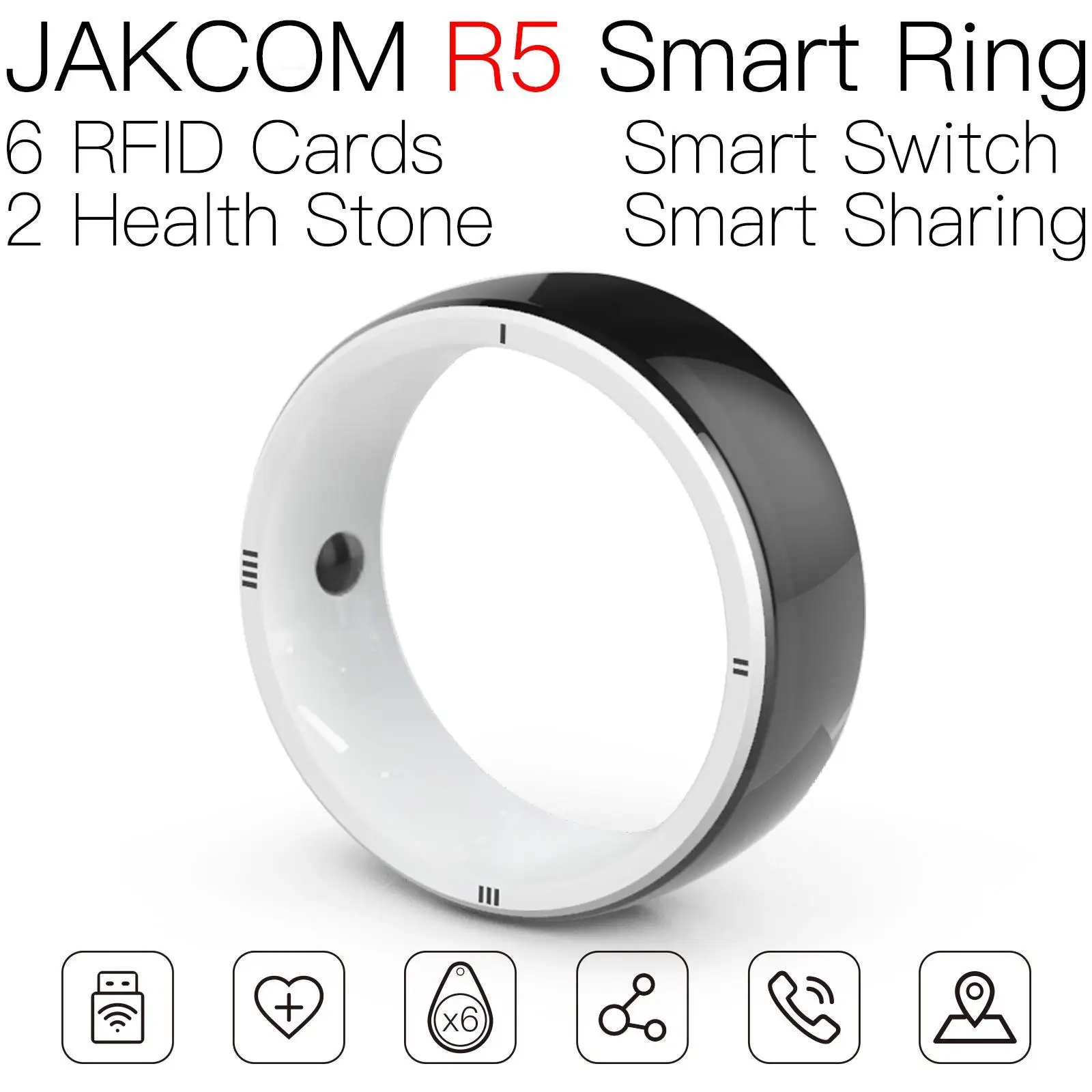 JAKCOM R5 Chytrý Prsten Super hodnotu, než nfc kapsle čip, přívěsek na klíče plastové displej rfid 900 token popl 5577 prsten bezpečnostní štítek