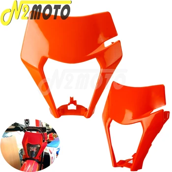 Černá Bílá Oranžová Supermoto Enduro Světlomet Kryt Pro EXC, EXCF XC XCF XCW XCFW MX SXF Motocross Přední Světla, Lampy Maska Stráž